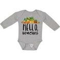 thumbnail image 3 of Inktastic Hello, Beaches Group of Pineapples Boys or Girls Long Sleeve Baby Bodysuit, 3 of 5