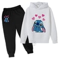 thumbnail image 4 of Traje infantil Disney Stitch Kawaii, moda urbana, traje para niños y niñas, jersey deportivo + pantalón de chándal, traje deportivo de dos piezas, 4 of 4