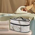 thumbnail image 2 of HELLHERO Marble Pattern Portable Steamer Case Polyester Irons Accessories Travel Steam Iron Case for Travel Clothes Steamer, Case Only, 2 of 6