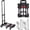 Black-2, variant on Folding Hand 500lbs, Heavy Duty Luggage Cart, Portable Utility Platform Cart with Retractable Handle & 6 Wheels & 2 Elastic Ropes for Luggage, Moving, Travel, Shopping, Office Use