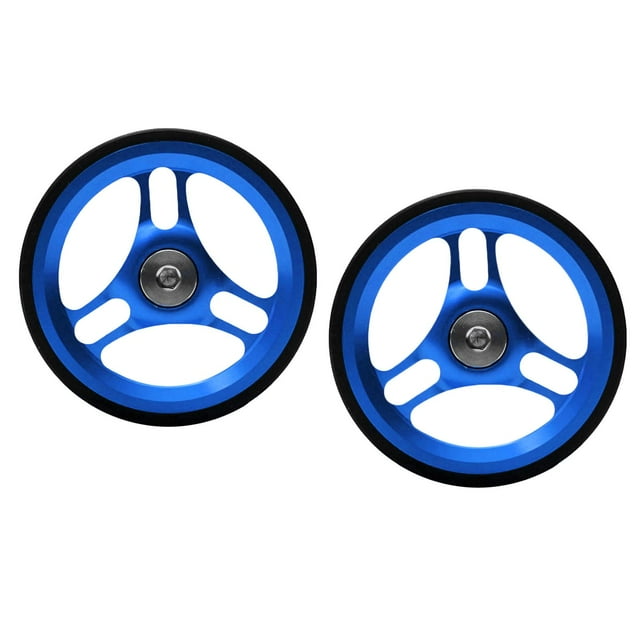 koolsoo Vélo Pliant Roue Facile Roues pour Voyager Porte-Bagages Bleu