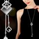 thumbnail image 2 of Collares y colgantes largos de cristal geométrico para mujer, gargantilla de perlas, joyería 2022, 2 of 3