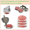 thumbnail image 4 of Cuadrados de papel pergamino para prensa de hamburguesas, juego de 100/200, papel antiadherente para hamburguesas de 6 x 6 / 7 x 7 pulgadas, para prensar hamburguesas, para hacer hamburguesas, para, 4 of 7
