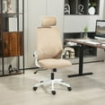 thumbnail image 2 of HOMCOM Ergonomic Office Chair, Mesh Desk Chair with Lumbar Support, Khaki, 2 of 8