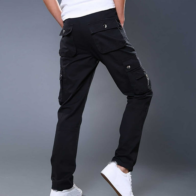 Iugvhana Fleece Lined Cargo Pants for Mens Thermal Winter