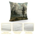 thumbnail image 4 of JEUXUS Pillow Case Majestic Trees under a Cloudy Sky Landscape Nature Wilderness Short Plush Pillowcase White, 4 of 5