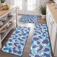 thumbnail image 2 of White and Blue Of Animal Print Kitchen Rugs Sets Of 3,Kitchen Runner Rugs Non Skid Washable,Decorative Kitchen Floor Mats for Kitchen,Sink,Laundry,17"x30"+ 17"x47" + 17"x59", 2 of 6