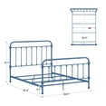 thumbnail image 5 of iNSPIRE Q Nottingham Queen Metal Spindle Bed, Blue Steel, 5 of 6