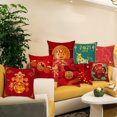 thumbnail image 1 of Koszal Square Cushion Pillow Case Cover Decor Sofa Spring Festival Couch Pillowcase, 1 of 7
