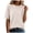 Beige, variant on idosla Women's Lightweight Wool Blend Short Sleeve Sweater Top Business Casual (Pink, XL)
