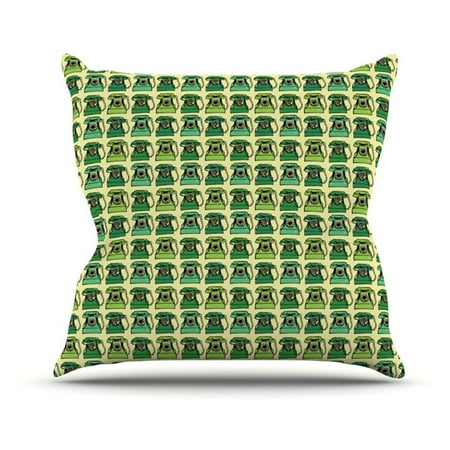 Kess InHouse Holly Helgeson Vintage Telephone Indoor/Outdoor Throw Pillow