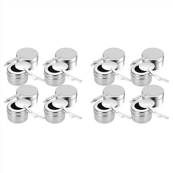 16pcs Chafing Fuel Holder,Stainless Steel Chafe Wick Fuel Holder with Cover,Heat Box Holder for Chafing Dish,Barbecue