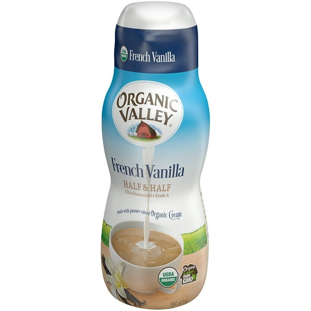 Organic Valley French Vanilla Half Half 1 Pint Walmart Com Walmart Com