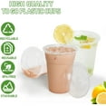 thumbnail image 2 of 16 Oz. Clear PET Plastic Cups Clear Crystal Drink Cups with/without Lids, 2 of 6