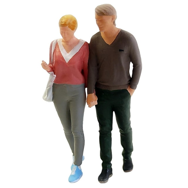 Figura de pareja diminuta a escala 1/64, escenario de personas, diorama, modelo de juguete, adornos Rosa