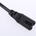 thumbnail image 3 of Universal 8Inch IEC C8 A C7 Convertidor Adaptador Extensión Cable De Alimentación Negro, 3 of 8