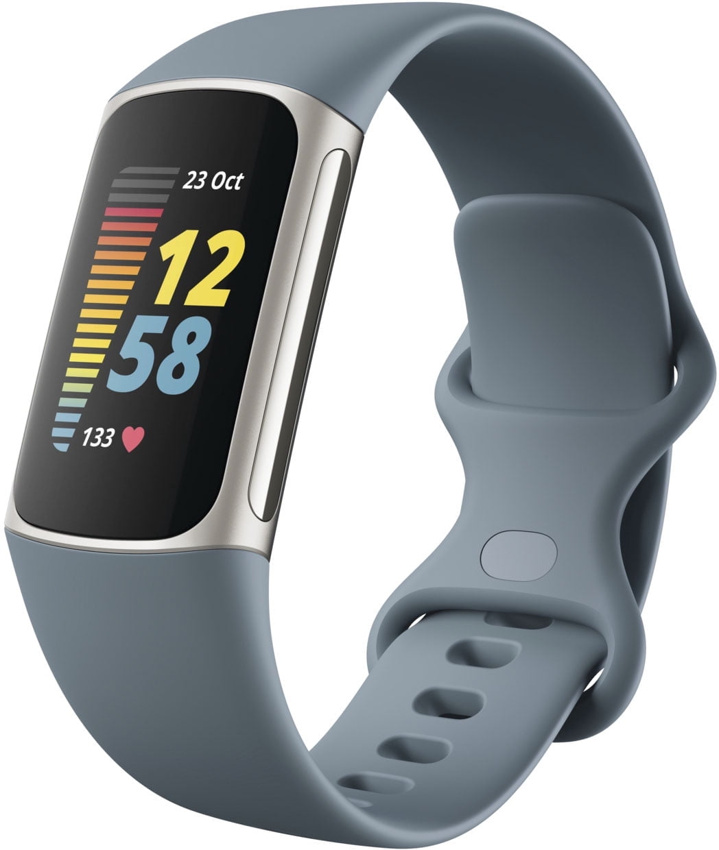 Restored Fitbit Charge 5 Fitness and Activity Tracker (WiFi) Platinum (Refurbished)