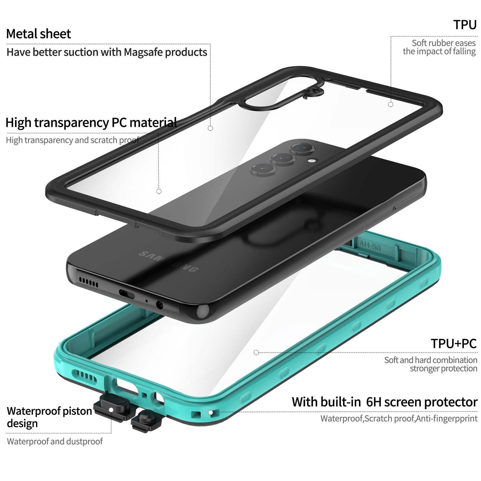 MX-SS22-A145G  Samsung Galaxy A14 5G SM-A146 Waterproof Case