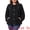Black, variant on Women's Plus Utility Lightweight Anorak with Pockets Jacket 1X Black