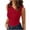 Red, variant on Admvng Tank Top for Women Asymmetrical V Neck Ruched Sleeveless Stretch Basic Knit Layering Camisole Blouse