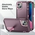thumbnail image 2 of for iPhone 14 Plus Case Kickstand Durable 3-Layer Military Grade Protective Cover Hybrid Silicone Heavy Duty Rugged Shockproof Screen Lip Raised Protection for iPhone 14 Plus Case,
Purple+Pink, 2 of 8