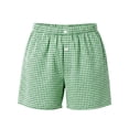 thumbnail image 2 of Ticikt Kids Summer Breathable Checkered Shorts, Mid Waist Relaxed Fit Pocket Shorts for Girls 5-14Y,Green, 2 of 4