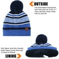 thumbnail image 4 of FZ FANTASTIC ZONE Kids Winter Knit Warm Pompom Beanie Hat Cap Neck Scarf Gloves Set for Boys Girls,Blue, 4 of 7