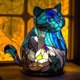 thumbnail image 1 of Animal Table Lamp Stained Glass Stained Night Light Retro Desk Lamps Xmas Gift 2024, 1 of 5