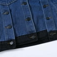 thumbnail image 6 of IROINNID Denim Jacket for Women On Sale Long Sleeve Turndown Lapel Light Wash Jean Jacket Solid Color Lightweight Button Down Basic Outerwear,Blue, 6 of 9