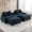 Blue, variant on Harper & Bright Designs Sectional Sofa Couch with Two Reversible Ottoman, Chenille Upholstered Sofa with Storage USB Cup Holders and USB Ports, 112.6" Black