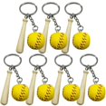 thumbnail image 1 of PU Material Baseball Keychains Luggage Tags Sports Enthusiasts 7Pcs, 1 of 2