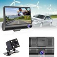 thumbnail image 2 of Grabadora de cámara trasera 3LENS Cámara de 3 Lente de Delantero de Vista Trasera de 720P para Coche Fanmusic Grabadora de cámara trasera 3LENS, 2 of 6