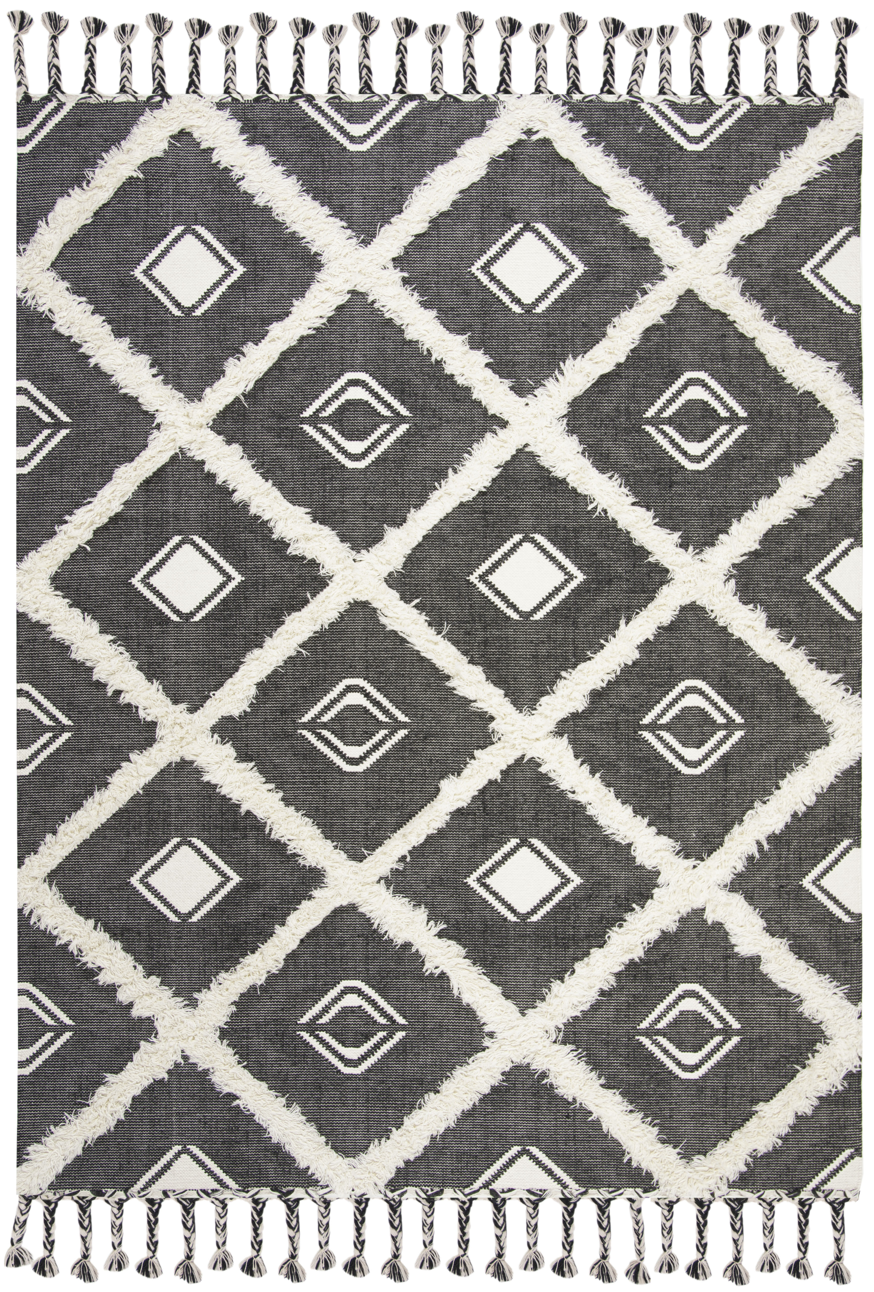Safavieh Kenya Breana Geometric Area Rug, Black/Ivory, 8' x 10'