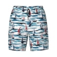 thumbnail image 4 of Lsque Mens Swim Trunks Boat In Ocean Pattern - Bathing Suit Compression Liner - Beach Swim Shorts Swimwear - (S-3XL) - Stretch Quick Dry -3X-Large, 4 of 9