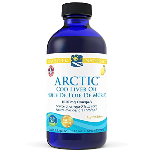Nordic Naturals Arctic CLO - Cod Liver Oil Promotes Heart and Brain Health, Lemon, 237 mL