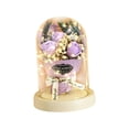 thumbnail image 3 of de flores de jabón perfumados florales realistas románticos jabón de flores preservadas ilumina la cúpula de cristal de flores para el día de Violeta, 3 of 8