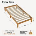 thumbnail image 2 of Alvantor Solid Wood Platform Bed Frame, Natural Pine, No Box Spring Needed, Underbed Storage – Twin, Full, Queen, King, 2 of 7