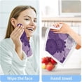 thumbnail image 5 of GZHJMY 2 Pack Purple Mandala Boho Washcloths – Soft Face Towels, Gym Towels, Hotel and Spa Quality, Reusable Pure Cotton Fingertip Towels, 5 of 6