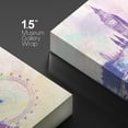thumbnail image 4 of wall26 Framed Canvas Print Wall Art Pink &amp; Purple Watercolor Explosion London, England Architecture &amp; Maps Cities Digital Art Realism Modern Scenic Colorful for Living Room, Bedroom, Office -, 4 of 5