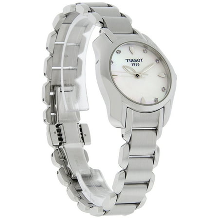 Tissot Women's 28mm Steel Bracelet & Case Quartz MOP Dial Analog Watch T0232101111600