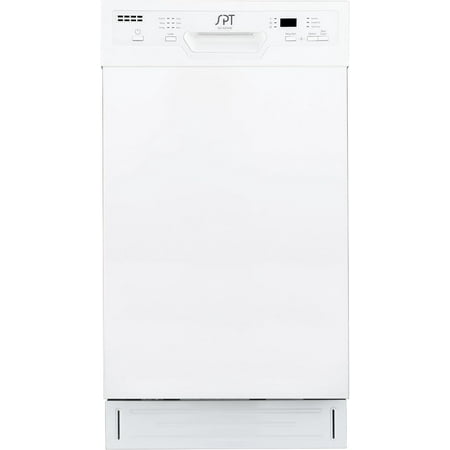 SPT SD-9254WB 18 Wide Built-In Dishwasher w/Heated Drying  ENERGY STAR  6 Wash Programs  8 Place Settings and Stainless Steel Tub White