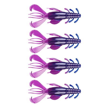 Pack of 4 Artificial Swimbait Shrimp Baits 10cm 10g Fishing Tackle Lures