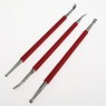 thumbnail image 2 of 3pcs Leather Craft Modelling Splicing Embossing Press Stylus Line Pen Pottery Polymer Clay Tool, 2 of 7