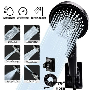 Shower Head Handheld Shower Heads With 79 Inch Long Cord Hose And 6 Spray Settings High Pressure Shower Head With Handheld With On/Off Setting And Shower Bracket