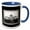 Blue/White, variant on 3drose, Capital Building, Washington Dc 1845-46 by John Plumbe., 11oz Two-tone Black Mug