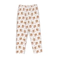 thumbnail image 6 of Uemuo Squirrel And Rose Pattern Women's Wide Leg Palazzo Lounge Pants with Pockets Light Weight Loose Comfy Casual Pajama Pants-Small, 6 of 9