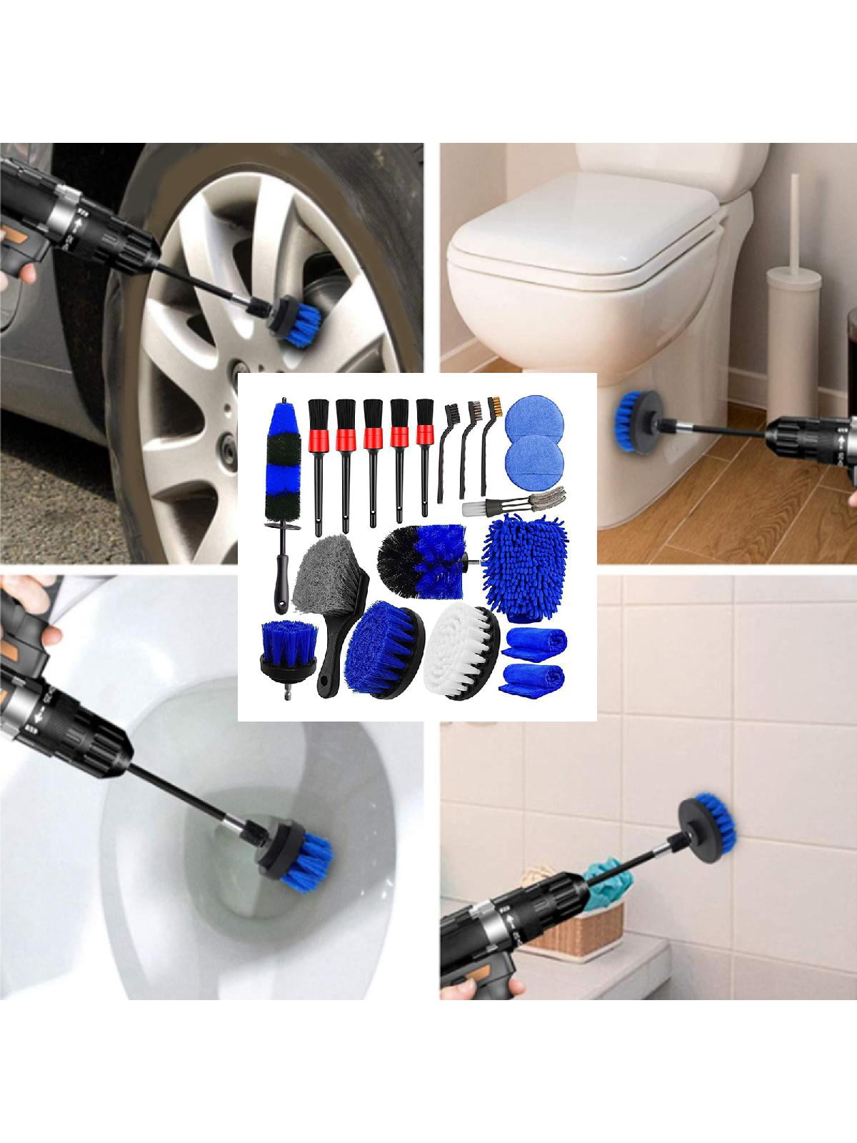 20Pcs Car Wheel Tire Cleaning Brush Set, Car Detailing Kit, Car Detailing Brush Set Wheels for Rim Brush Detailing Brush