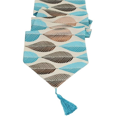 Decorative Coffee Table Boxes LivebyCare Multi-Size Elegant Leaves Table Runners for Home Dining Table Decorative Coffee Table 13 x 80 Inches Polyester Jacquard Tea Table Runner Blue 13x80 IN Leaf Blue ()