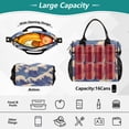 thumbnail image 2 of FORMRS Insulated Lunch Bag Unisex Large Capacity with Shoulder Strap, Blue Wave Pattern, 2 of 6