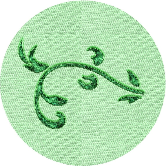 Ahgly Company Machine Washable Indoor Round Transitional Mint Green Area Rugs, 7' Round